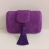 cartera morada borlon